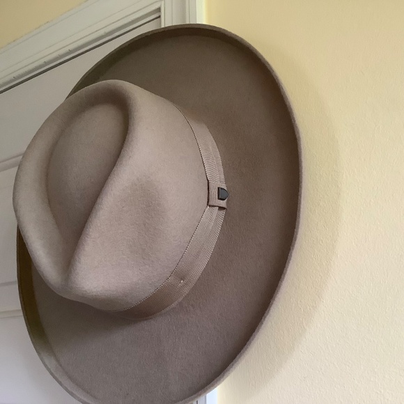 Brixton Victoria Wool Felt Fedora Sand SZ S main image 5